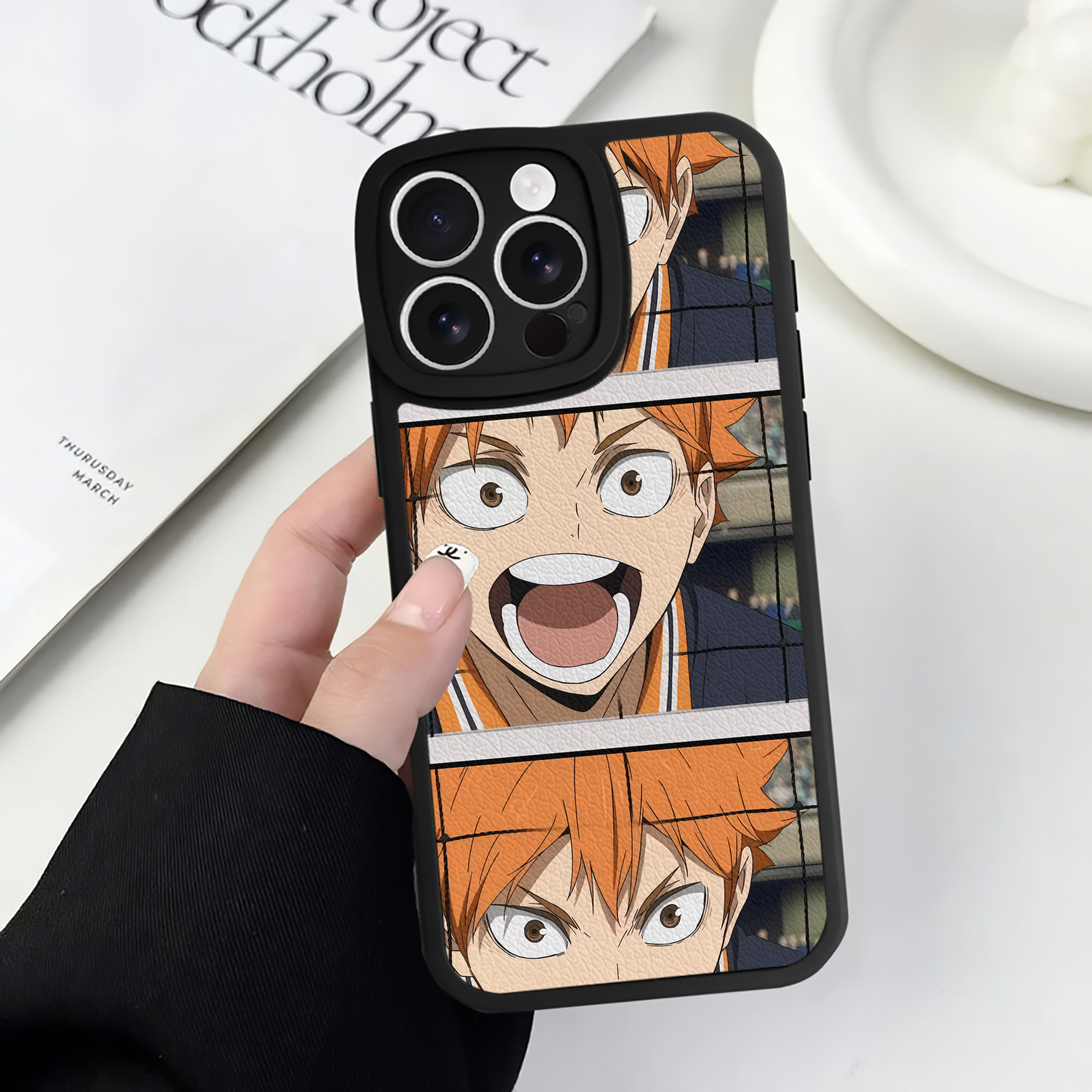 （画像用） ハイキュー!! Haikyu!! 【iPhone 16シリーズ対応】シリコンスマホケース（レザー調） 材質：シリコン